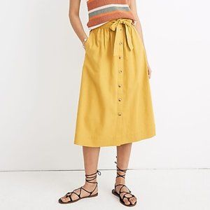 Madewell Midi Skirt with Buttons